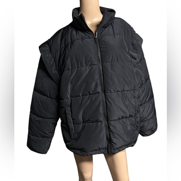 WeWoreWhat Snap Off Puffer Jacket/Vest Gorpcore Preppy Outdoor Cabin Women L EUC - Picture 3 of 15